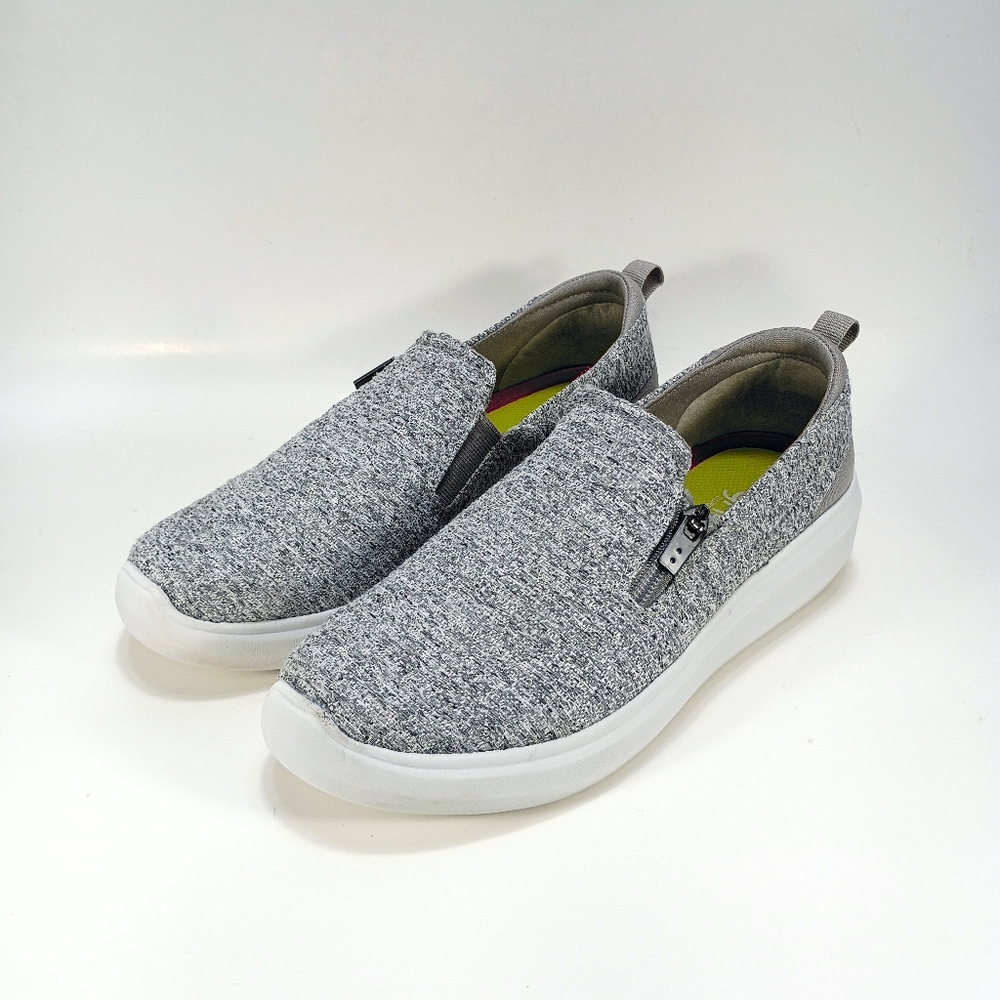 Ryka Ally Womens 7 Gray Heather Side Zip Slip On Sneakers - Picture 5 of 10